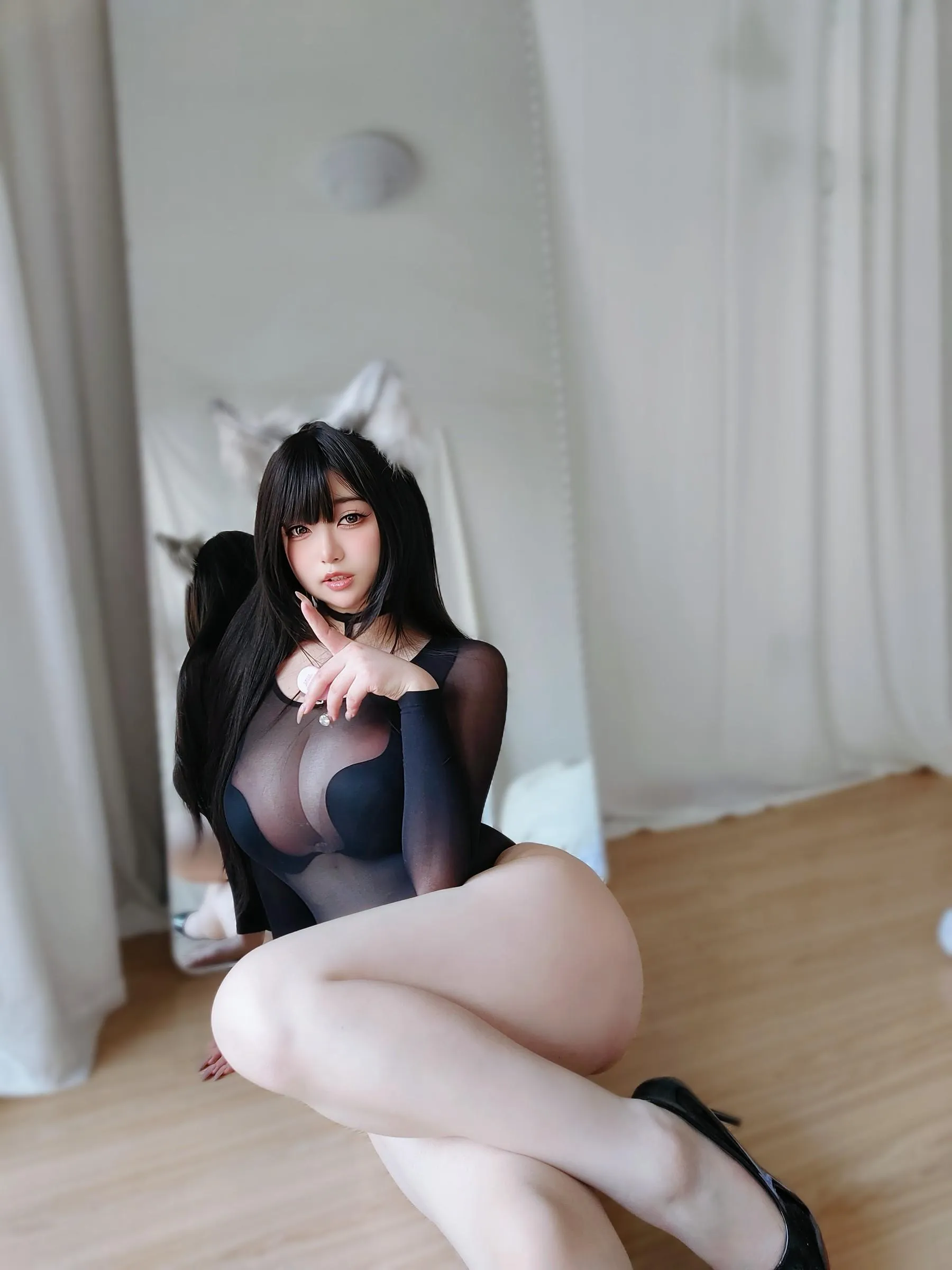 女主K – NO.28 性感的黑猫 [81P]插图7